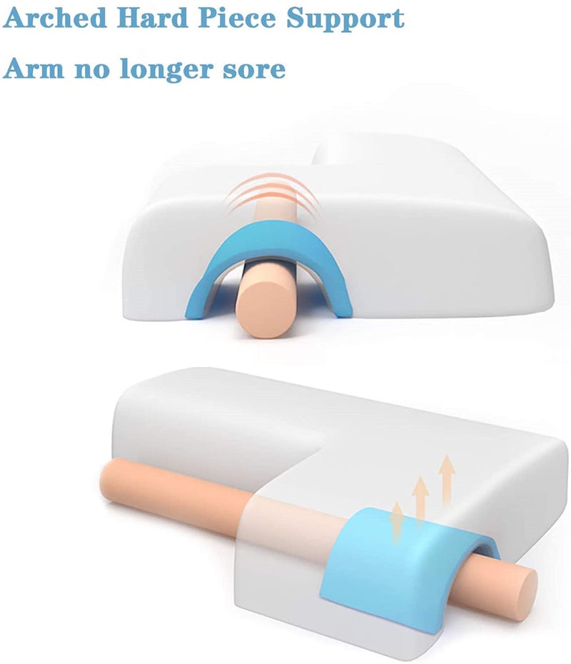 JACKGOLD Arched Cuddle,Couples Pillow with Slow Rebound and Breathable Memory Foam,Couple Cuddle Sleep Pillow for Anti Pressure Hand (Right) - Image 4